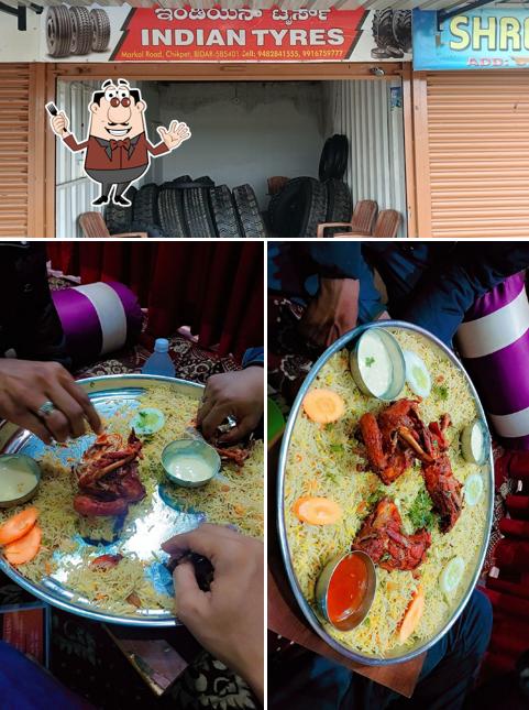 This is the picture showing food and interior at Galaxy Biryani Hotel