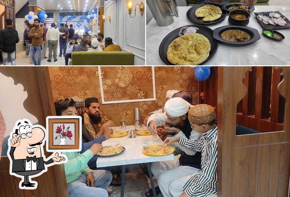 The image of interior and food at Khan NonVeg & Family Restaurant