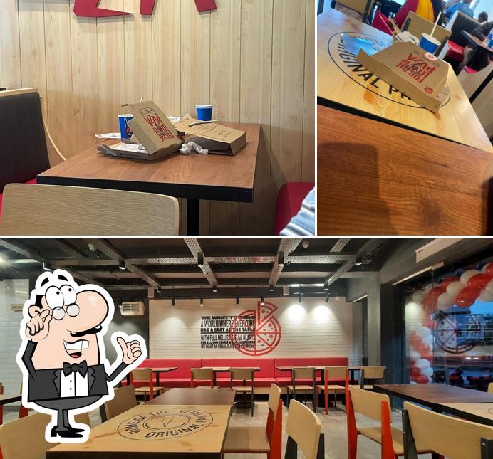The interior of Pizza Hut Clock Tower Road, Nalgonda