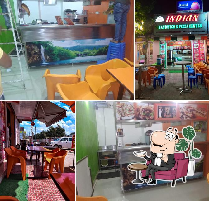 The interior of INDIAN SANDWICH AND PAV BHAJI