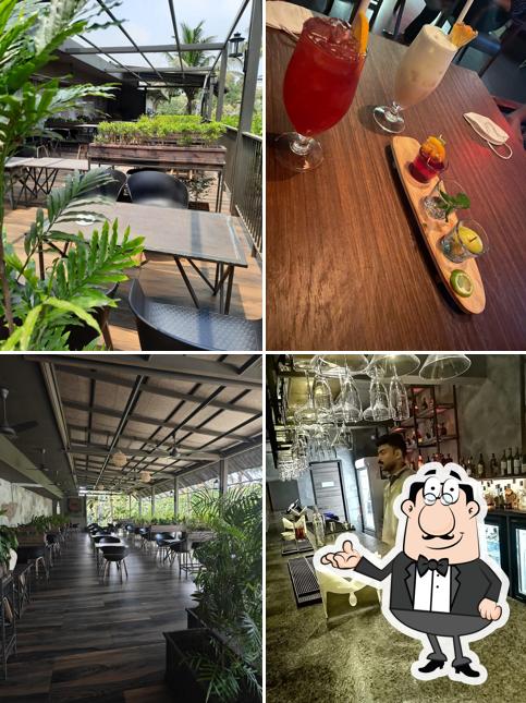 Take a seat at one of the tables at Rocks & Brews by Royal Residency