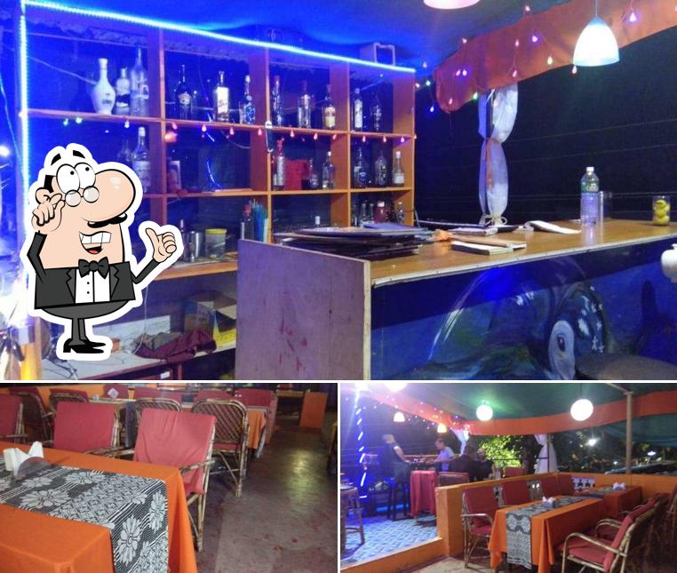 The interior of The bombay duck bar and restaurant