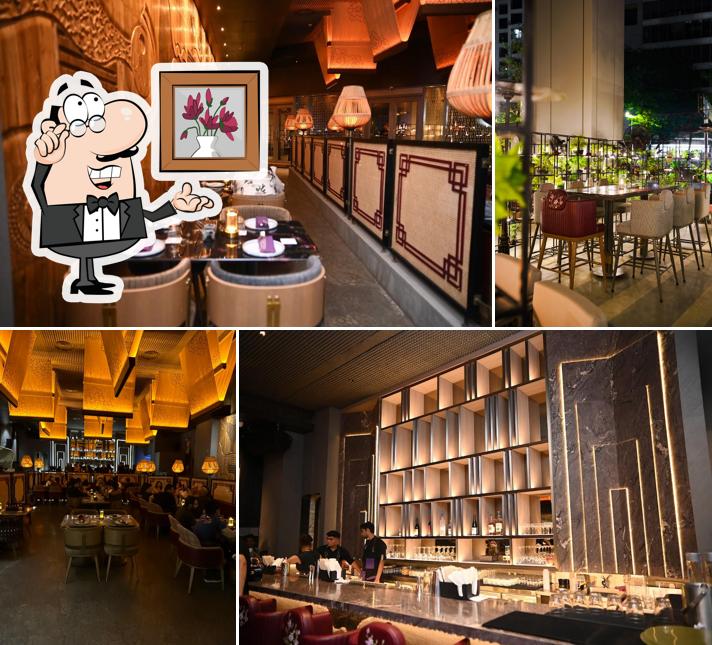 The interior of YAZU - Pan Asian Supper Club Lower Parel