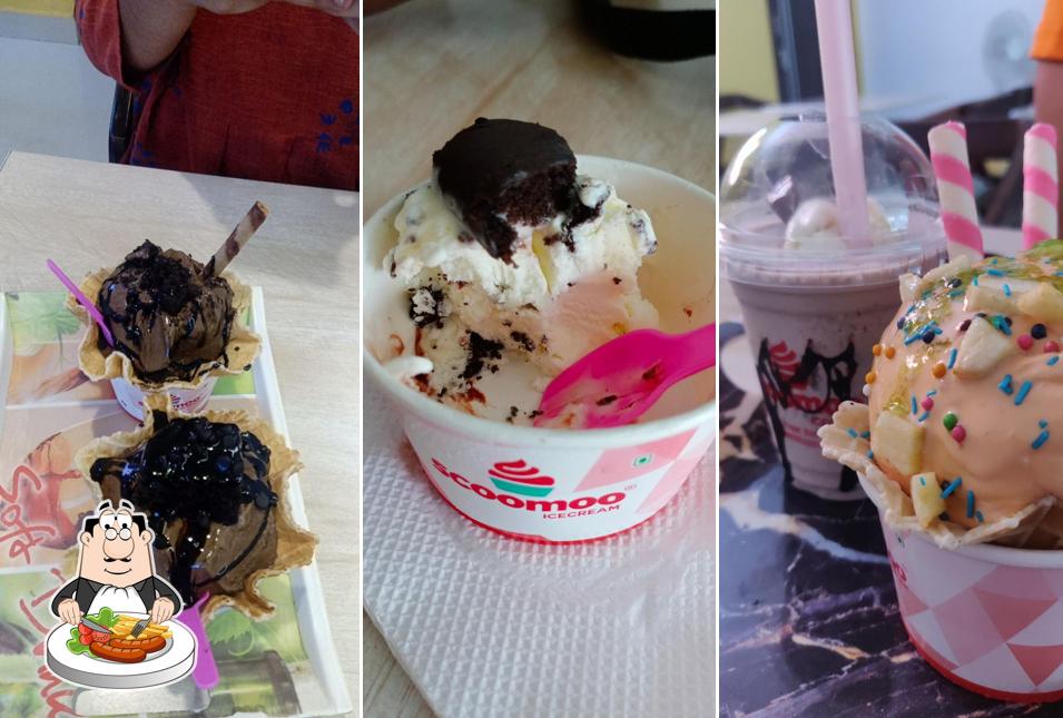 Food at Scoomoo ice creams
