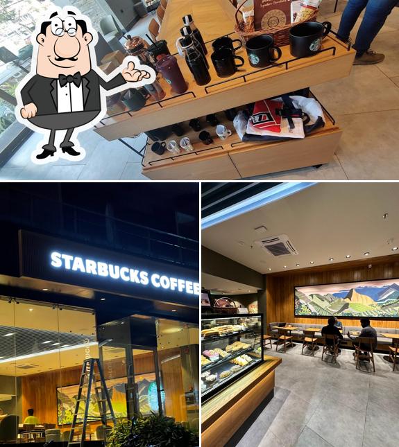 The interior of Starbucks