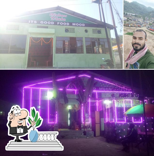 The exterior of Bindass Dhaba