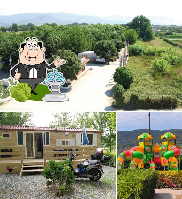 Goditi la vista dagli esterni di Camping River