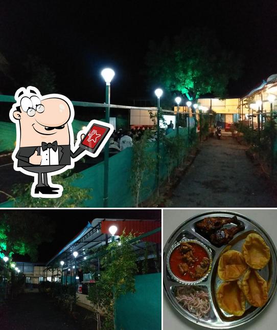 The restaurant's exterior and food