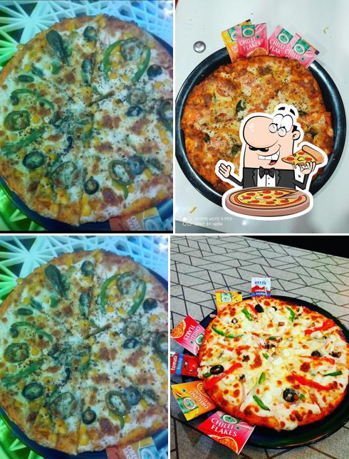 Pick pizza at LAVA JAVA CAFE