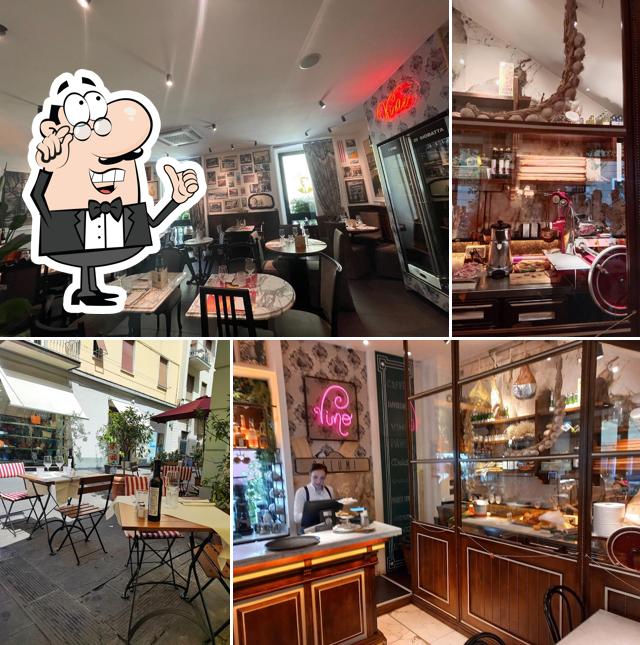 Gli interni di Osteria Giobatta