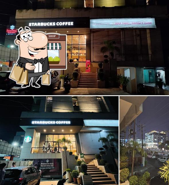 Check out how Starbucks looks outside