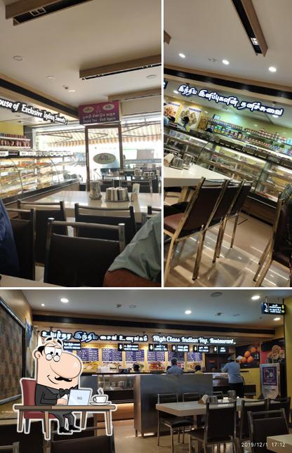 The interior of Adyar Ananda Bhavan - A2B