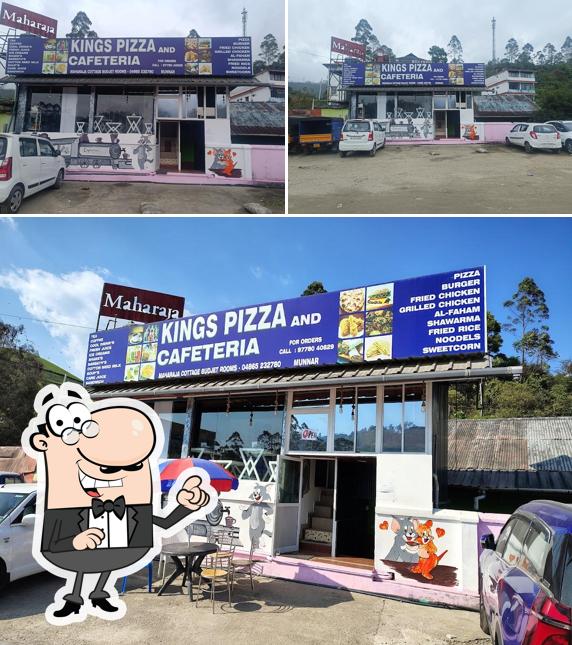 The exterior of Kings Pizza and cafeteria