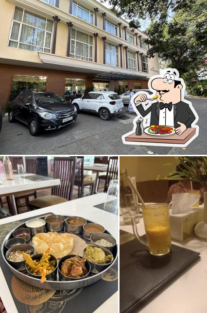 Among various things one can find food and exterior at Sapthaswaram Restaurant
