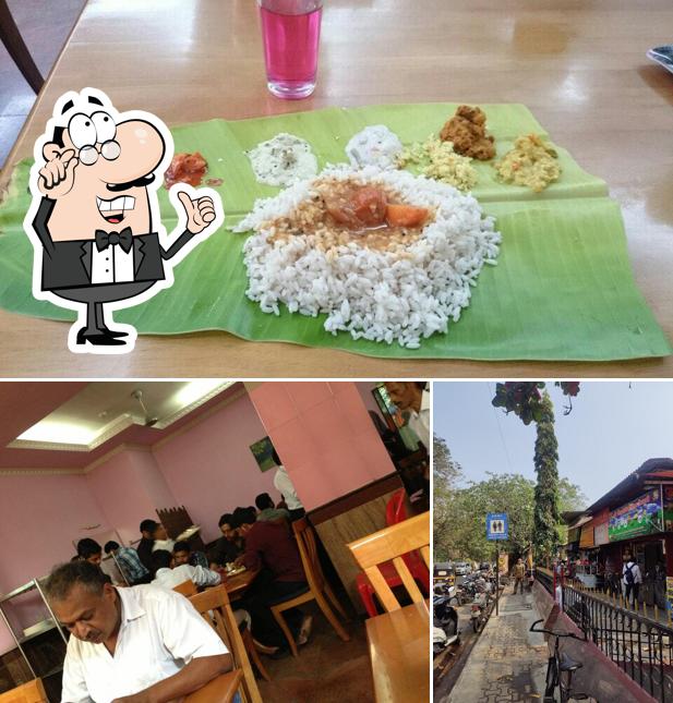 Check out the picture displaying interior and exterior at Kerala House