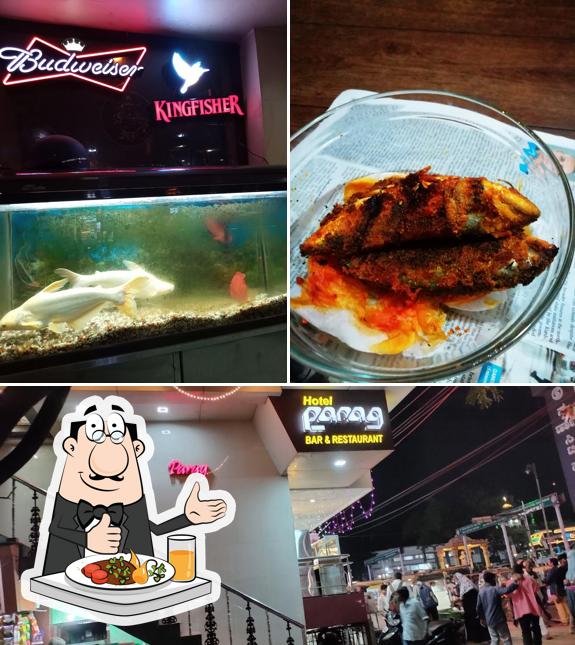 The image of Hotel Parag’s food and exterior