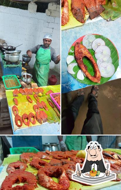 Food at Lakshmi Fish Stall