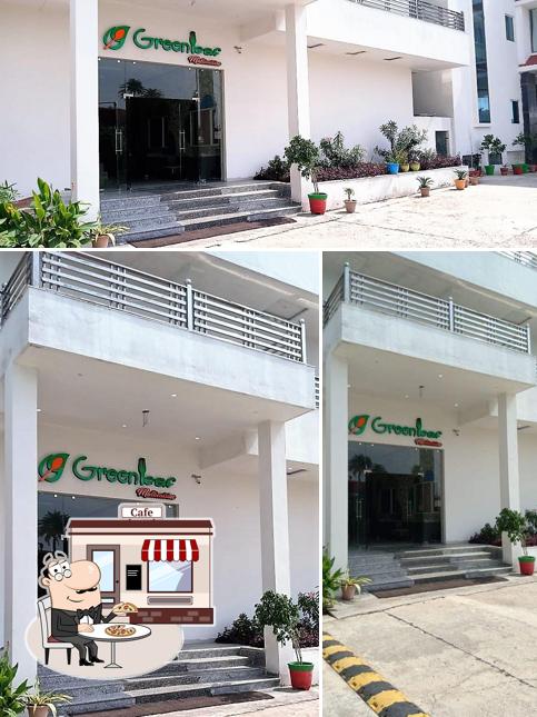 The exterior of Green Leaf Restaurant