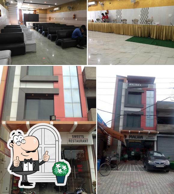 This is the photo showing exterior and interior at Malwa Sweet & Restaurant