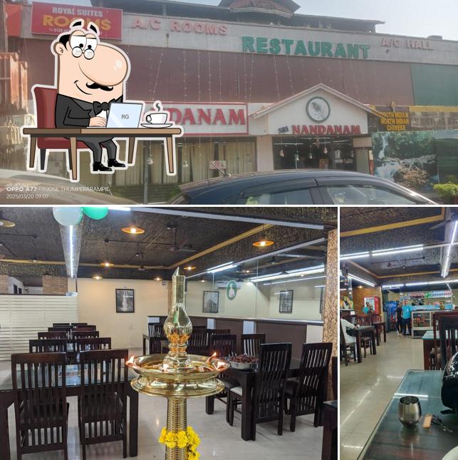 The restaurant's interior and exterior