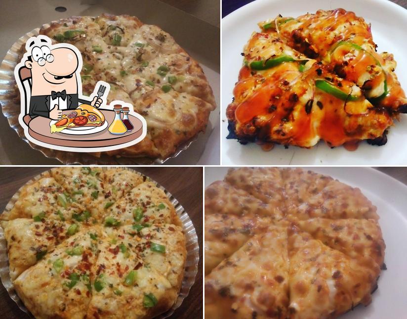Get pizza at Swarajya Cafe