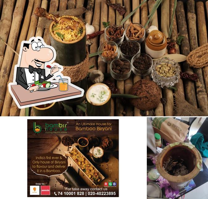 Food at Bambir House (Bamboo Biryani)