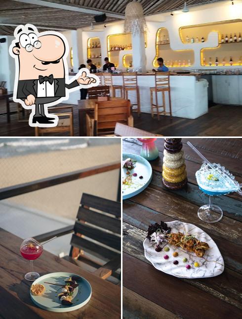 Take a seat at one of the tables at Marmoris Beach Lounge