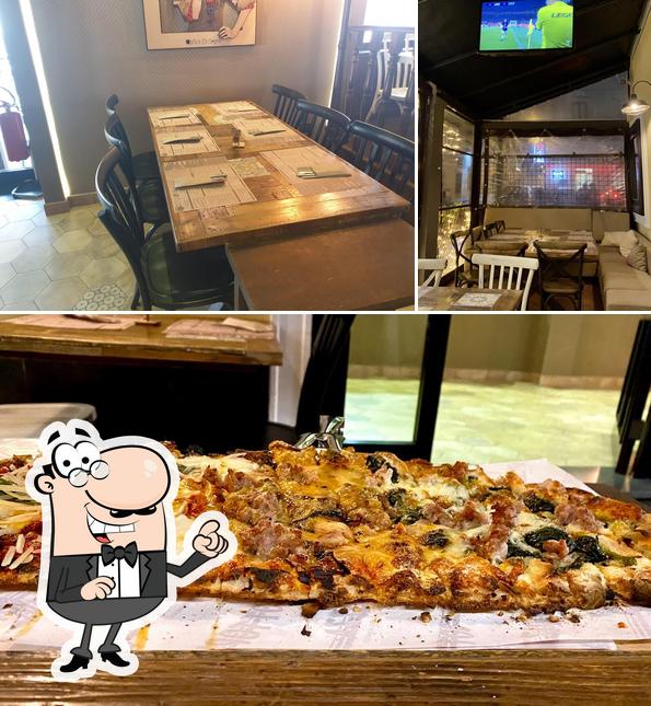 La interni e pizza del ristorante