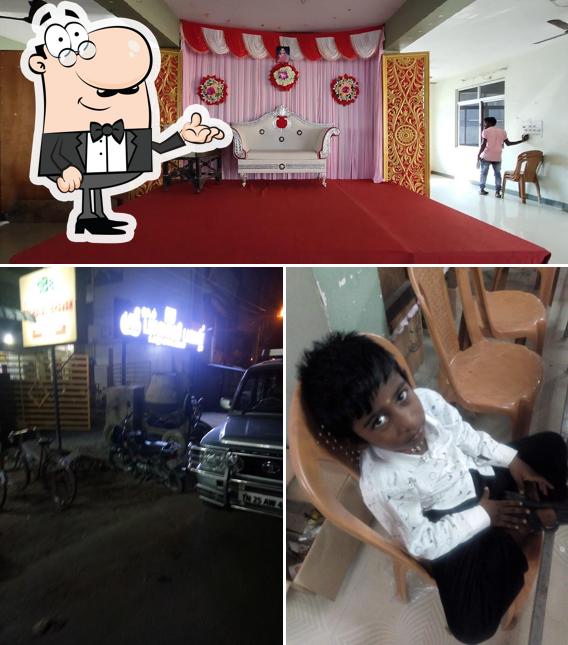 The interior of Sri Balaji Bavan (High Class Vegetarian Hotel)