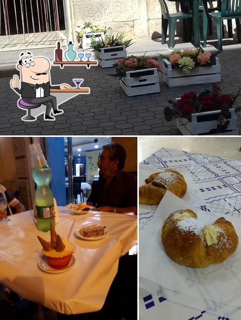 La interni e cibo del ristorante