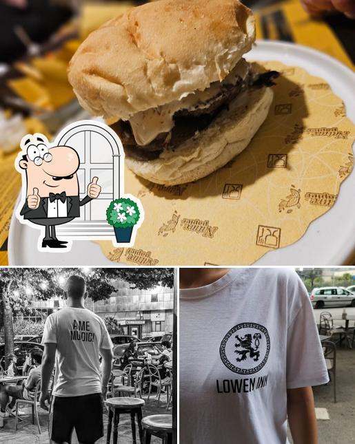 Questa è la foto che raffigura la esterno e cibo di Lowen Inn