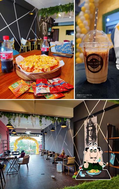 Among various things one can find food and interior at It's Dark Cafe