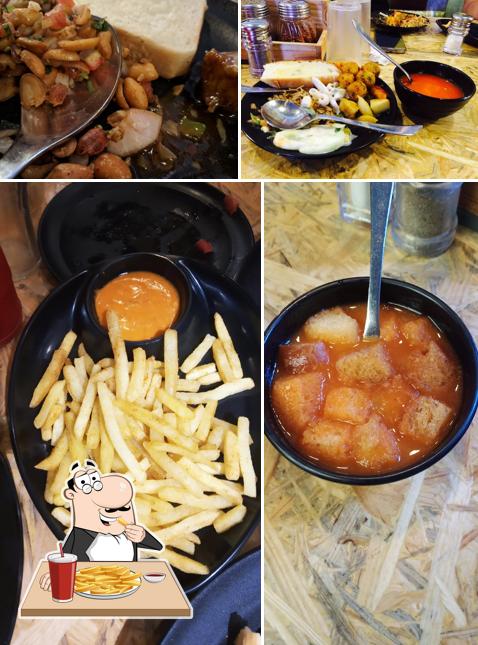 Taste French fries at William John's pizza