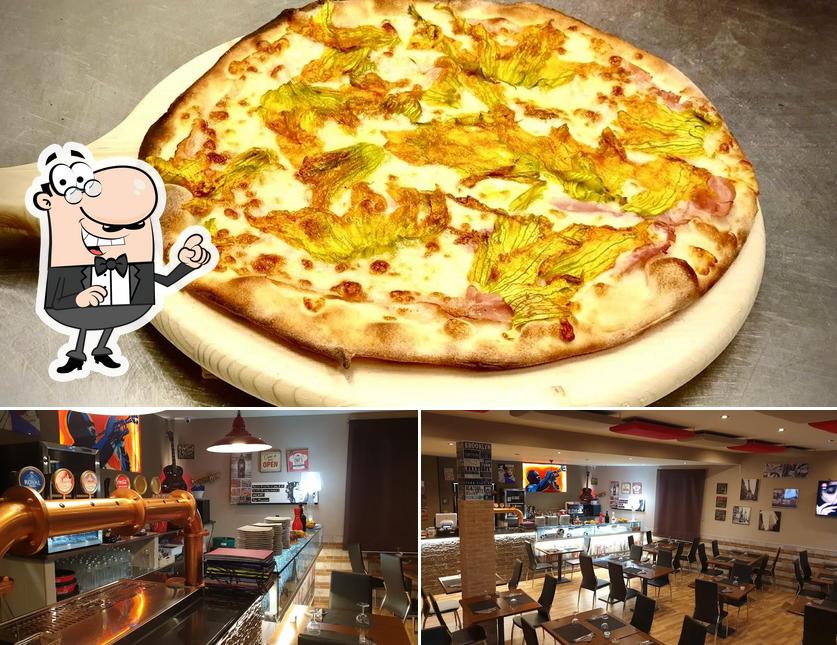 La interni e pizza del ristorante