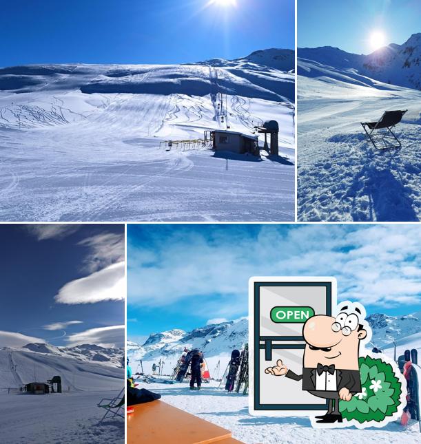 Goditi la vista dagli esterni di Bergrestaurant Camon