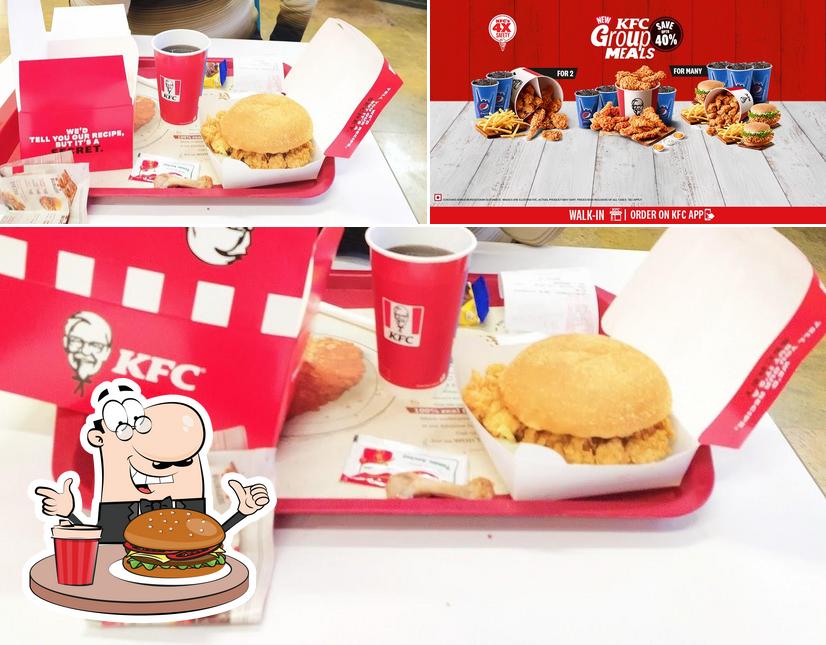 Try out a burger at KFC