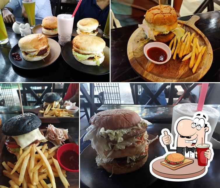Order a burger at Cafe Cateliya