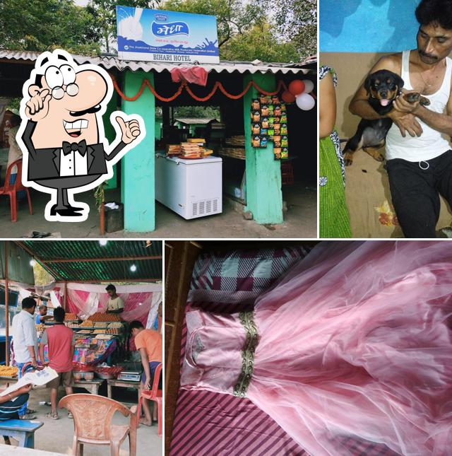 The interior of Bihari Mishthan Bhandar