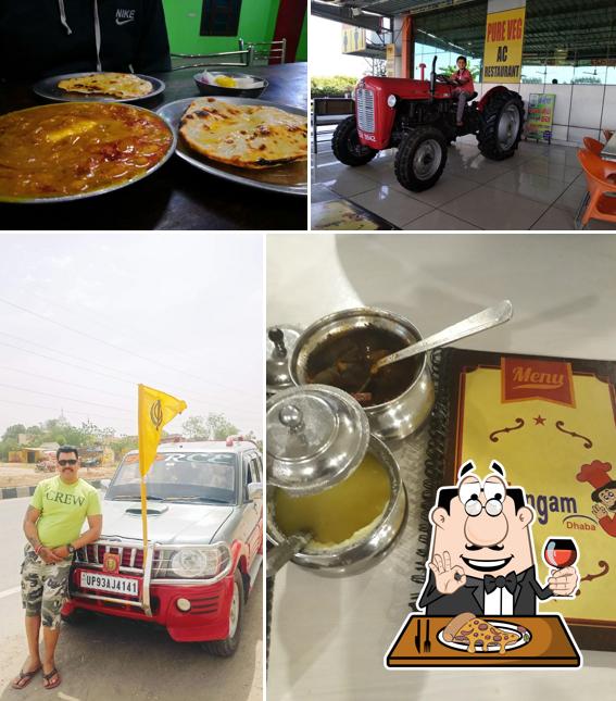 Order pizza at Sangam Dhaba