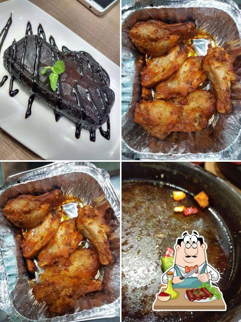 Pizza Hut serves meat dishes