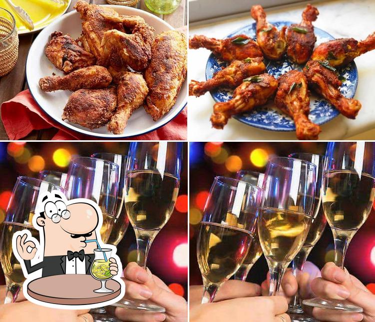 The restaurant's drink and food