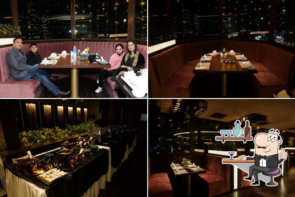 The interior of Ramada Allen N Marlee's Rooftop Restaurant