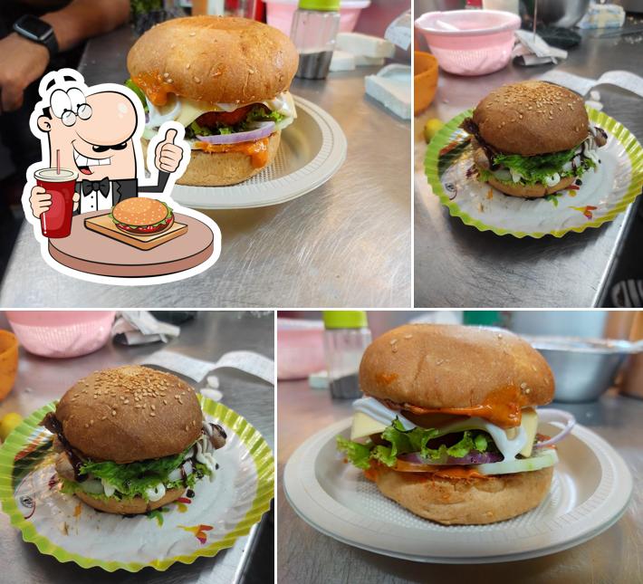Order a burger at Taco Tales