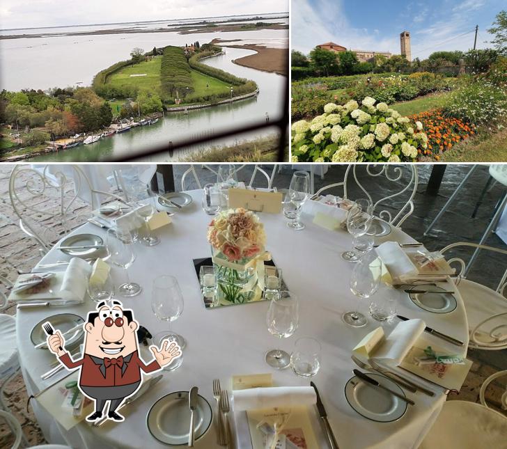 Questa è la foto che mostra la cibo e esterno di Locanda Cipriani