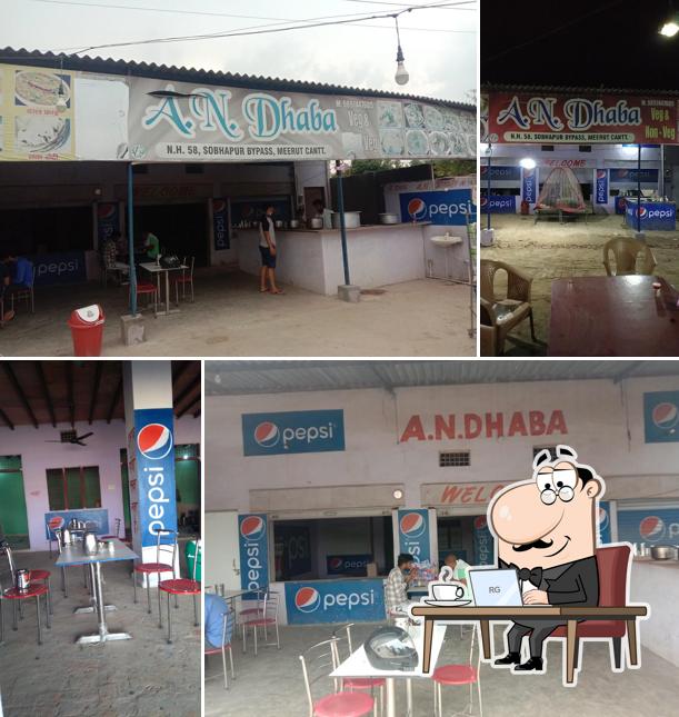 The interior of AN Dhaba