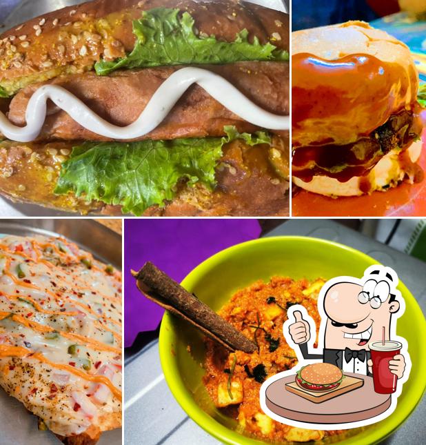 Get a burger at FAFU Cafe