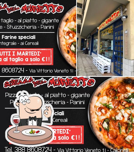 Dai un’occhiata alla immagine che mostra la cibo e esterno di Pizzeria Quelli Del Muretto