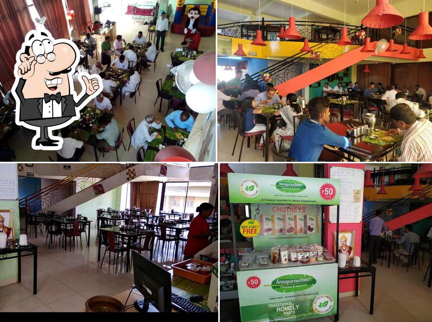 The interior of Annapurneshwari Thali Restaurant, Ayodhyanagar