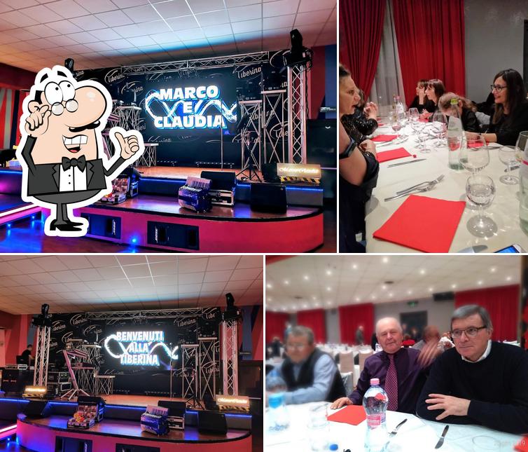Gli interni di ristorante sala tiberina