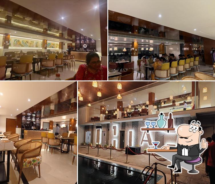 Take a seat at one of the tables at Ananta By The Hill